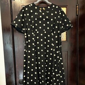 Hell Bunny Black and White Polka Dot Dress